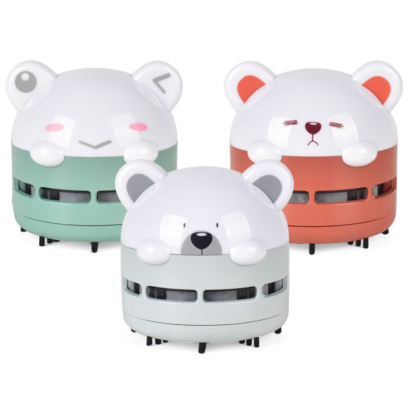 Mini aspiradora de escritorio USB de carga portátil para estudiantes, goma de borrar de papel, limpiador de polvo de coche: Grey