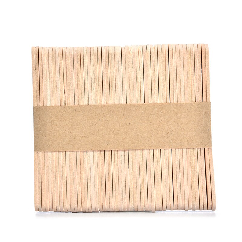 50pcs/Pack Craft Sticks Popsicle Ice Pop Ice Cream Sticks Natural Wooden Treat Sticks Great for DIY Craft Designs