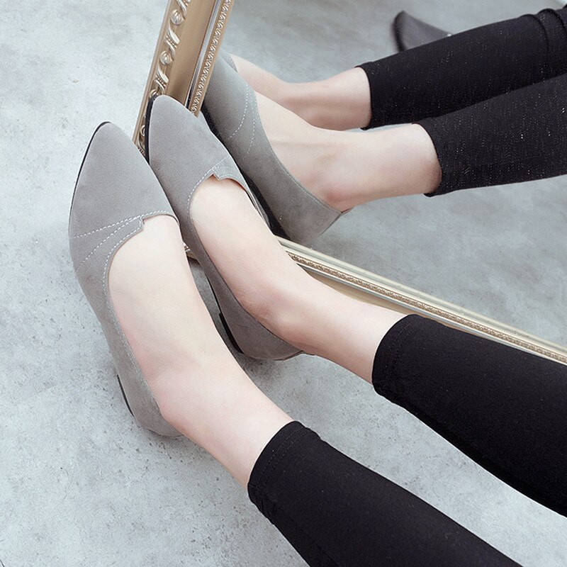 Femmes chaussures troupeau ballerines femme printemps chaussures pour travail chaussures plates en tissu doux mocassins sans lacet femmes enceintes chaussures plates