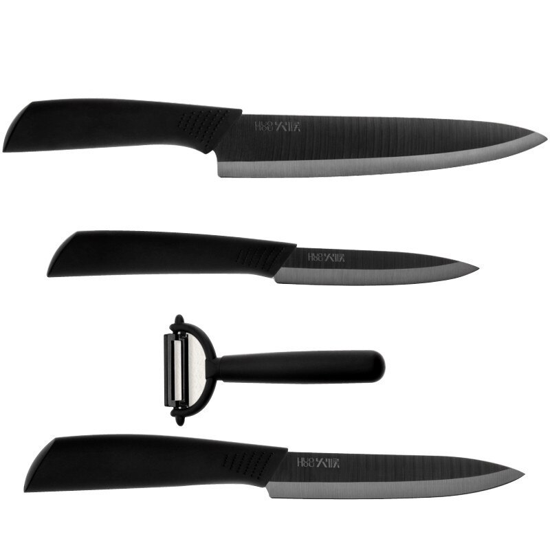 Youpin huohou nano-keramiske knive kogesæt 4 6 8 tommer kokkekniv ovn tyndere køkken køkkenkniv køkkenværktøj: Default Title