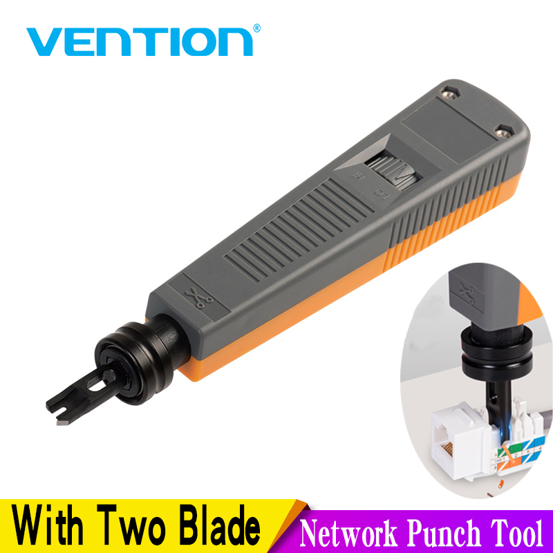 Vention-Herramienta de impacto de perforación con dos cuchillas, conveniente para paneles de parche, módulos de alambre, 110