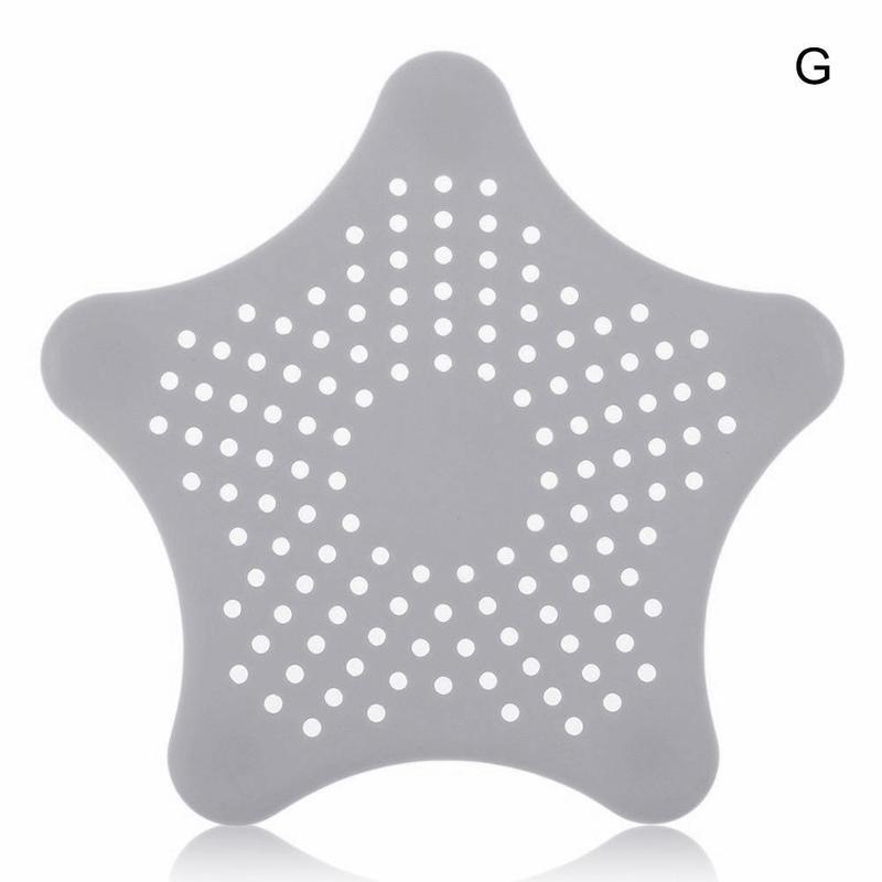 Pentagram Rubber Anti-blocking Floor Drain Kitchen Sink Strainer Bathroom Sewer Drain Hair Catcher: G