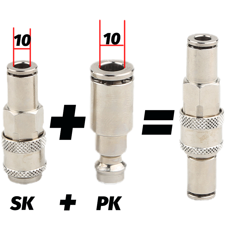 SM SF SH SP Self Locking Hose Coupler Plug Socket Air Compressors Hose One Touch Fittings Coupling Pneumatics Quick Connector: Grass green