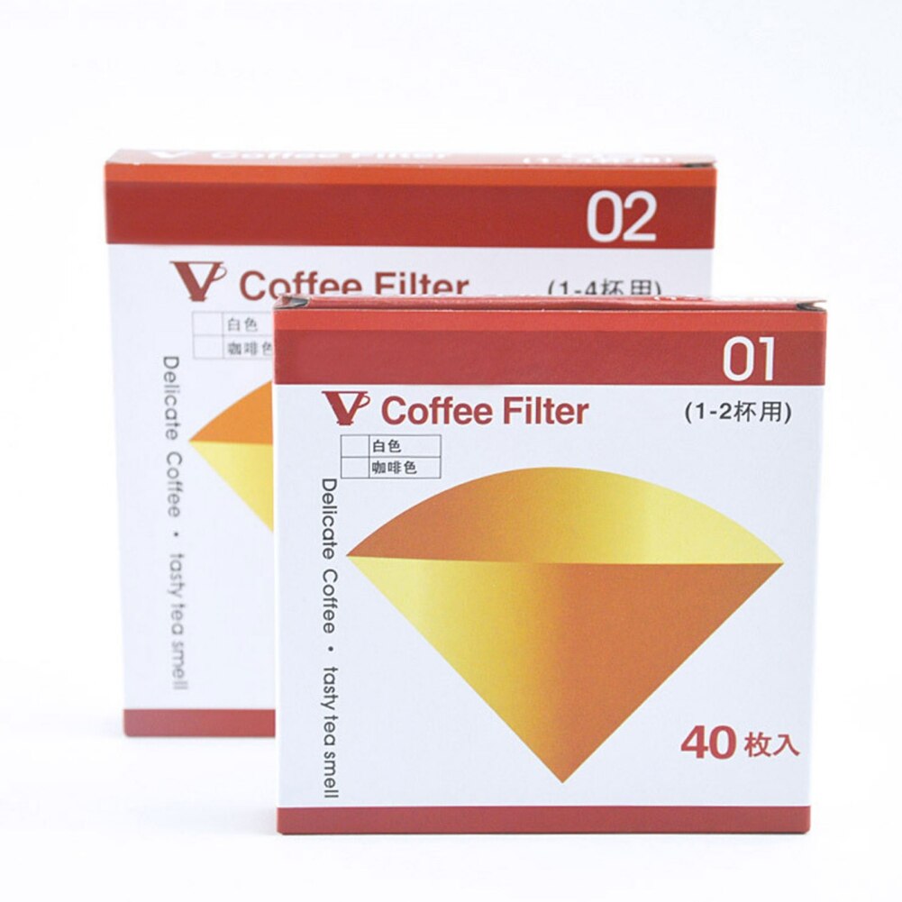 1 sæt dryppapir kaffefilter  v01 v02 101 102 103 no.6 no.9 kaffesipose tilbehør til espresso-te
