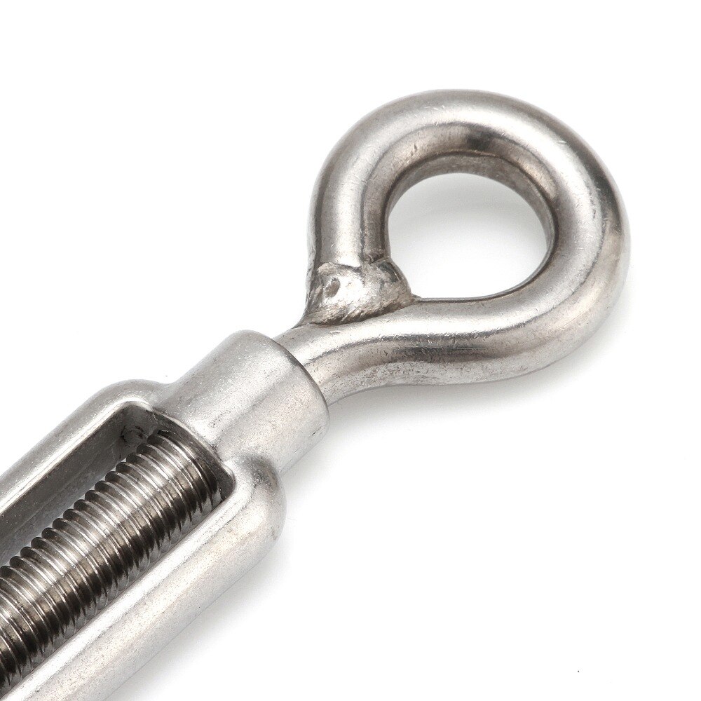 2 stk rustfrit stål øjenkrog kædespænder med ring og krogstrækningsbeslag anhængertræk  m4/m5/m6/m8/m10/m12