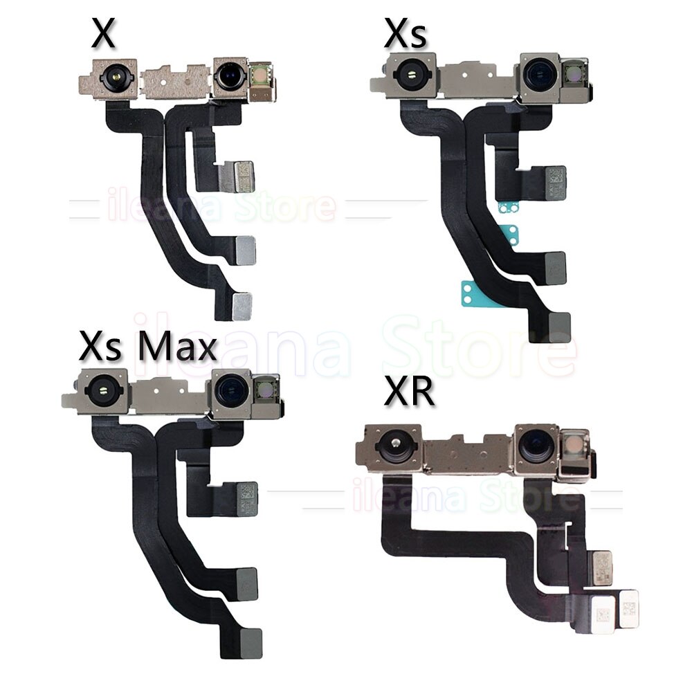 Small Front Camera Flex For iPhone X Xs Max XR 7 8 Plus Facing Front Camera Flex Cable Light Proximity Sensor No Face ID