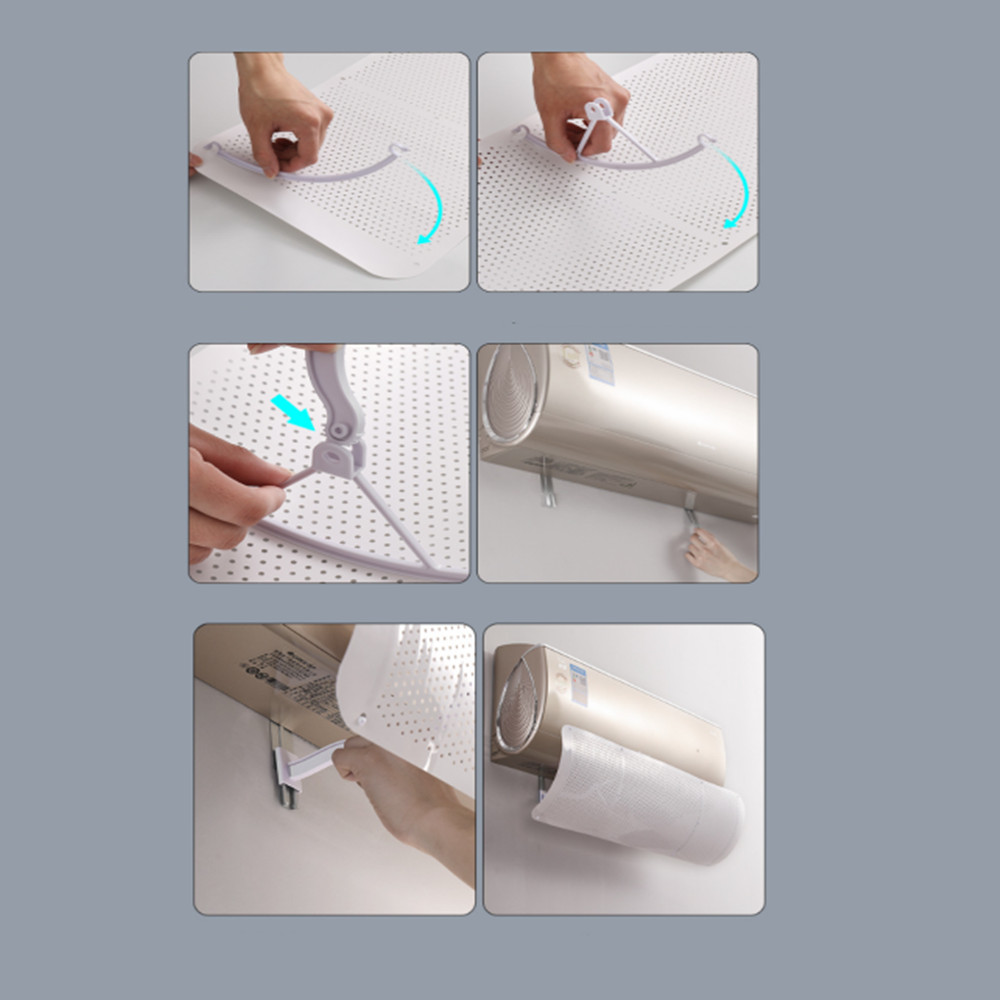 Adjustable Air Conditioning Wind Deflector Air Conditioner White Windshield DIY Drawing Air Baffle Shield Home Office Accessorie