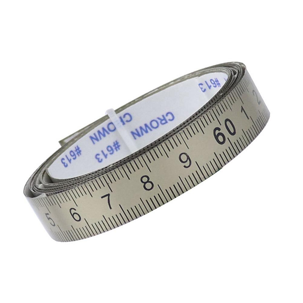 Règle plate mécanique auto-adhésive pour Table, échelle Positive 0-6m en acier inoxydable