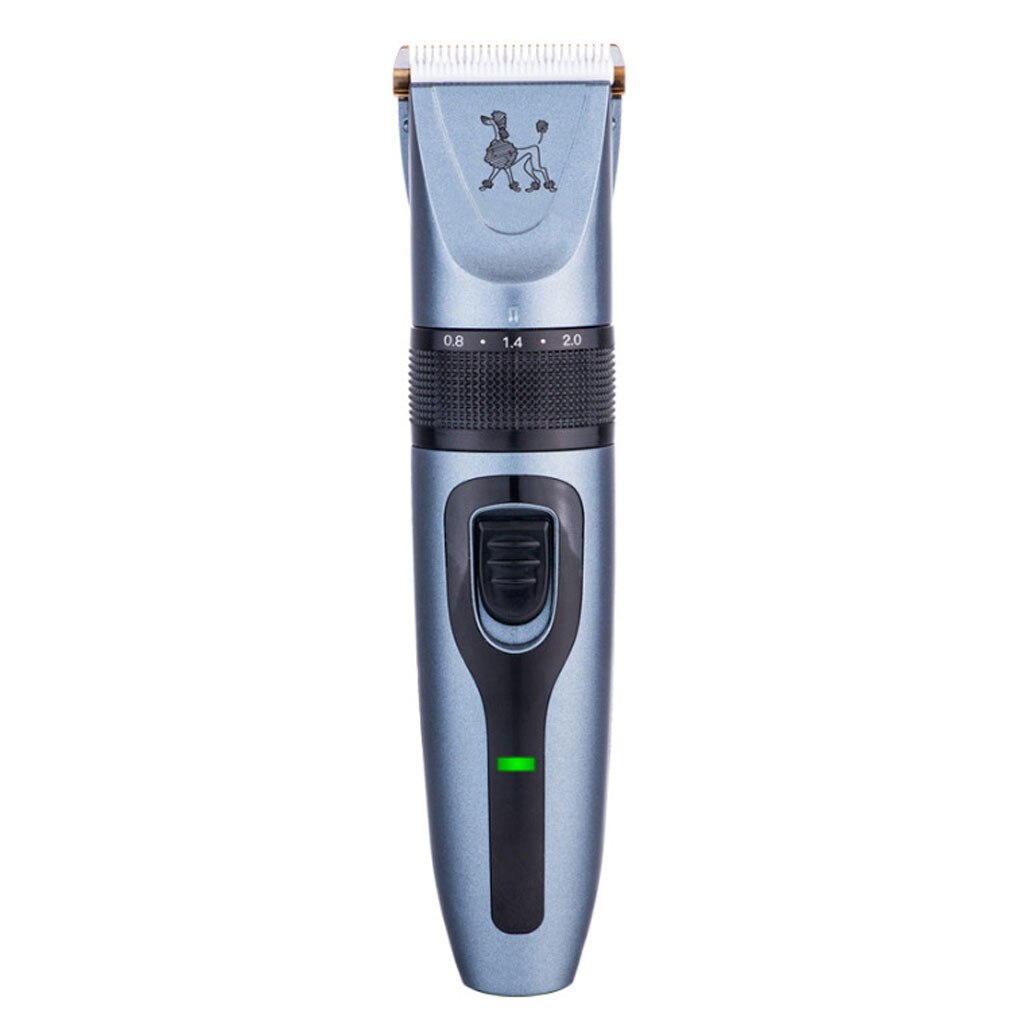 Low Noise Dog Clipper Metal Electric Quiet Home Haircut Tool Rechargeable Dog Hair Trimmer Animal Grooming Clipper: Blue