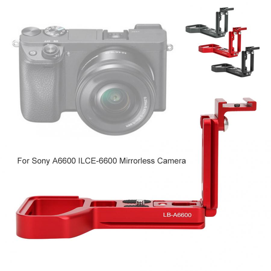 Quick Release Aluminium L-Vorm Rekbaar Quick Release Plaat Voor Sony A6600 ILCE-6600 Mirrorless Camera Plaat