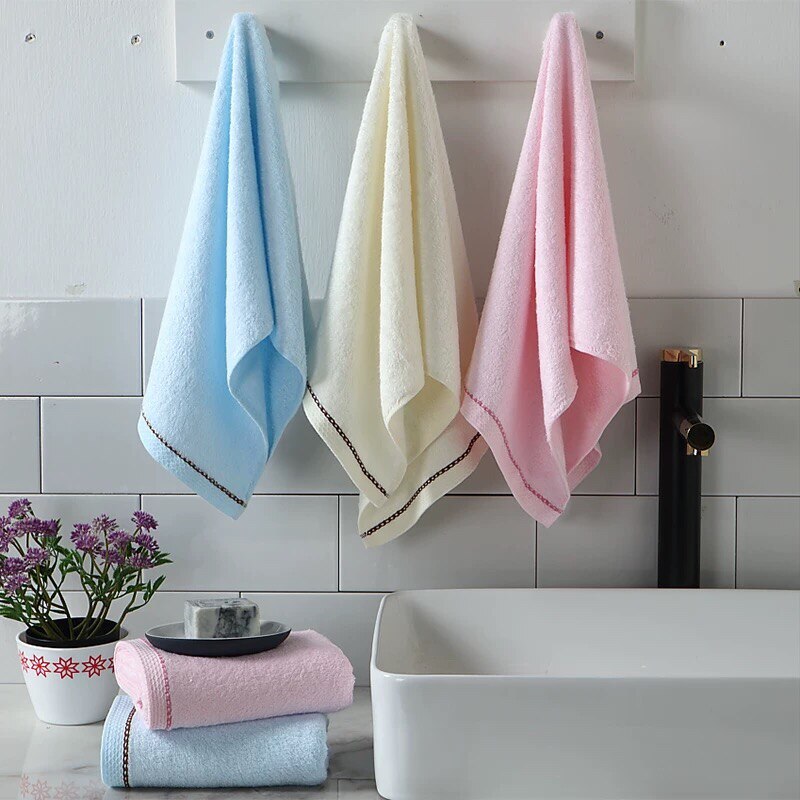Bamboe Pulp Cellulose Kleur Grote Handdoek Zachte Huidvriendelijke Gezicht Reiniging Handdoek Absorberende