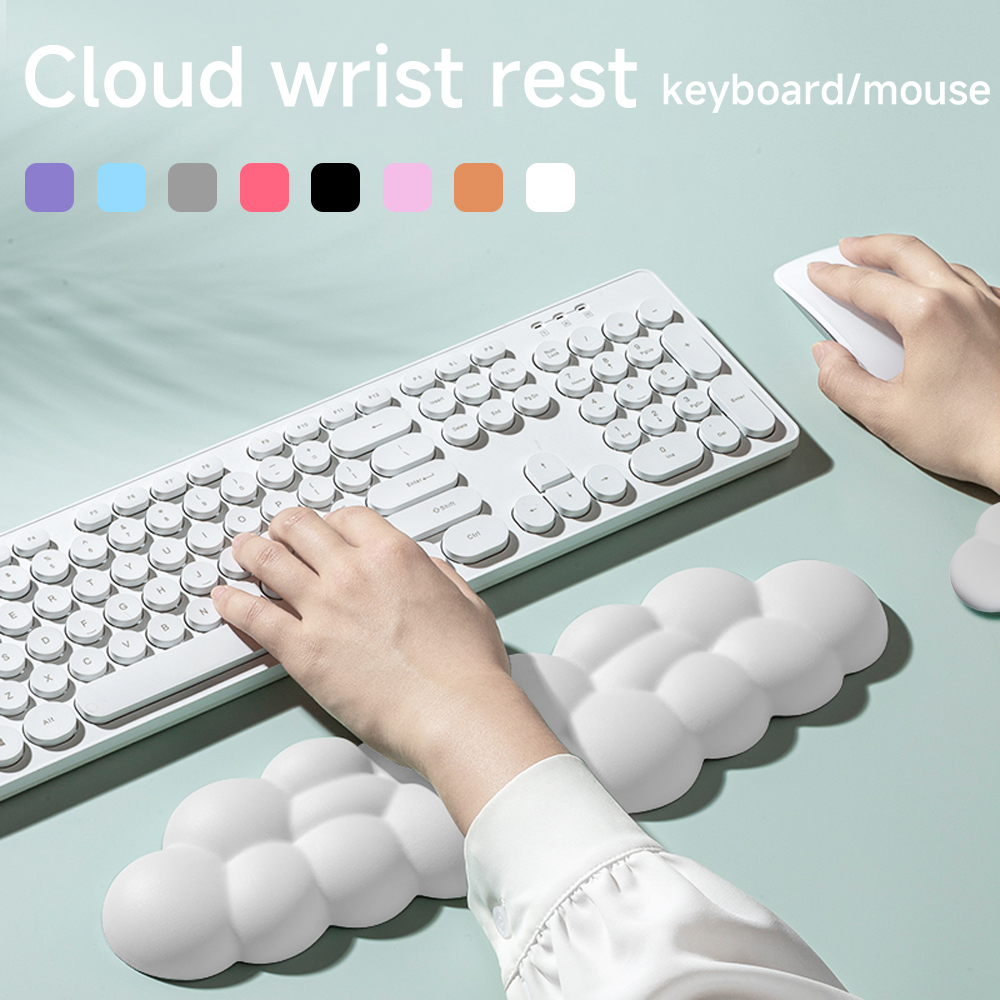 Muismat met polssteun toetsenbord wolk antislip desktop kantoor gamer muis polssteun Ergonomisch toetsenbord muismat polssteun