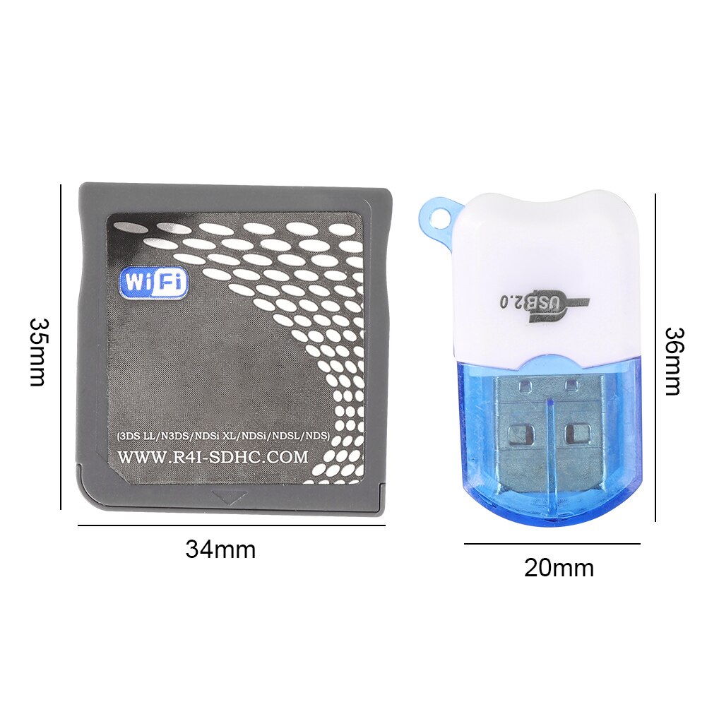 R4I RTS karta robić nagrywania kart pamięci w/karta pamięci TF czytnik robić konsoli gier NDS 3DS zestaw USB 2.0 przenośna karta pamięci