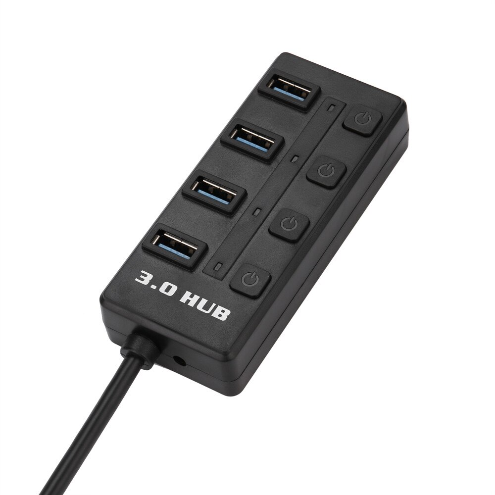 USB 3.0 Hub On/Uit Schakelaars Adapte 4 Port Met Super Speed USB 3.0 Hub On/Off schakelaars Adapter Voor PC Laptop Netwerk hub