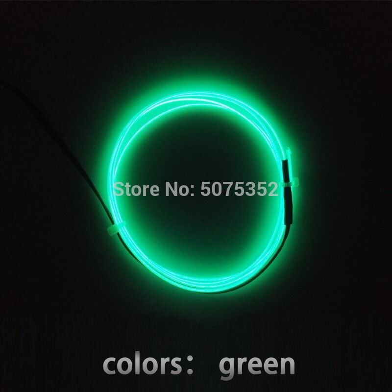 GZYUCHAO EL 1.3mm Flexibele EL Draad Touw Waterdichte EL Buis Neon Led Licht Kabel DIY Materiaal Voor House Party decoratieve: Green