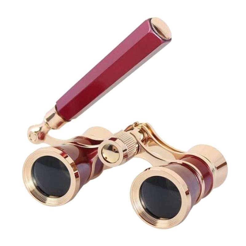 3X25 Opera Glasses Binoculars Theater Glasses Mini Binocular Compact Lightweight with Handle for Adults Kids Women: black