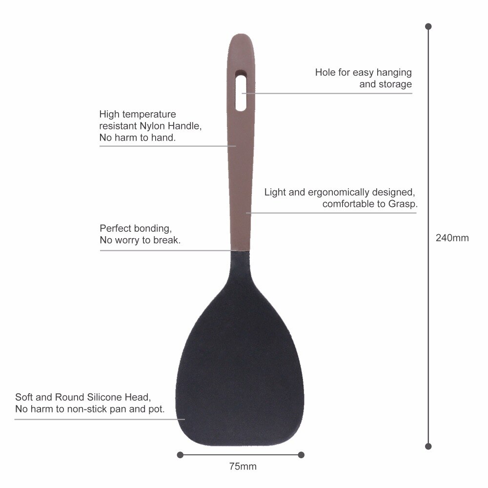 Liflicon Siliconen Rijst Mash Paddle Lepels, Werkt voor Rijst/Aardappelpuree, Premium Keuken Rijst Paddle, non-stick en Hittebestendig