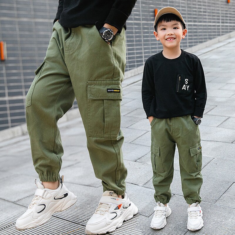 Pantalons Cargo pour garçons, vêtements décontractés, pour adolescents de 4, 6, 7, 8, 10, 12, 13, 14 ans, printemps et automne