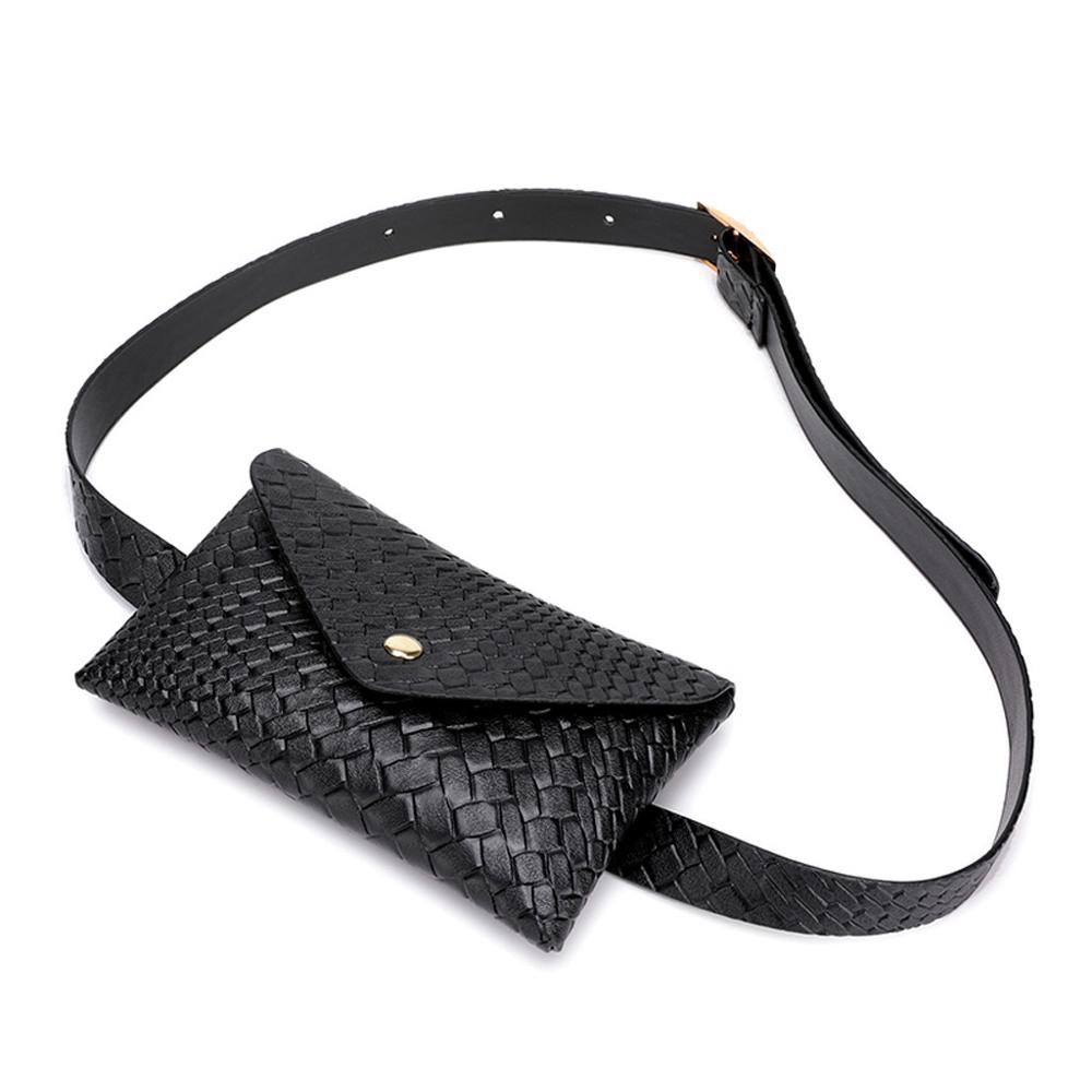 Frauen Outdoor Taille Tasche Weben Haspe Neutral Telefon Fanny Pack Solide Umhängetasche Brust Gürtel Tasche Für Frauen j72