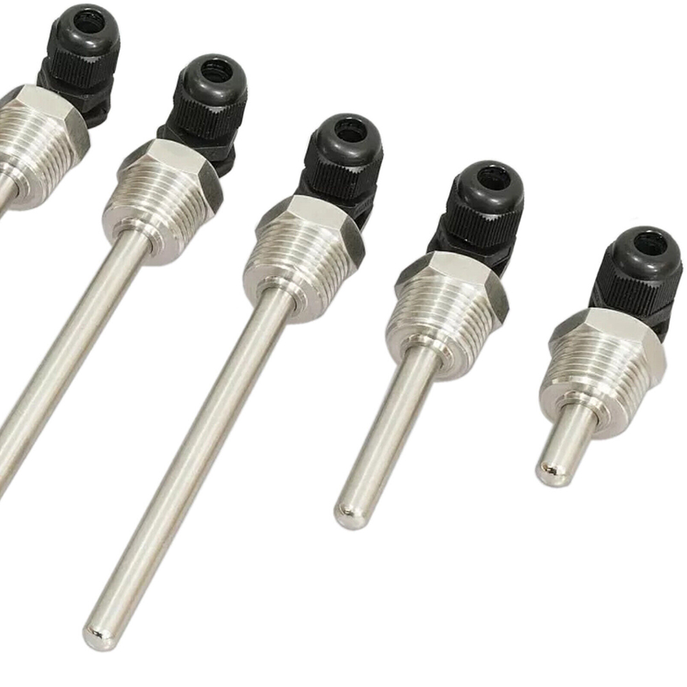 Pozzetto termometrico da 30-200 mm in acciaio inossidabile 304 con filettatura 1/2 G OD6mm Tasca per manicotto ad immersione per sensore di temperatura