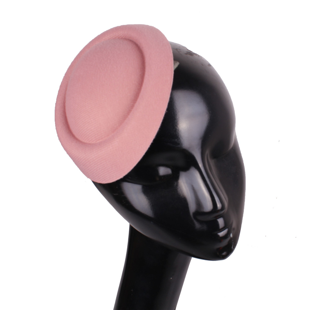 20 Kleuren 16Cm Tovenaar Hoeden Bases Wolvilt Party Hoeden Diy Haaraccessoires Pillendoosjepet Stewardess Cap 12 stks/partij MH018: Lotuswortelkleur