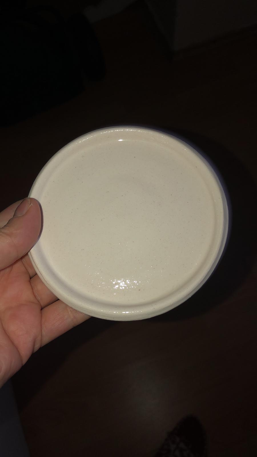 Handmade decorative ceramic daisy coffee cup and saucer teacup and base art trend