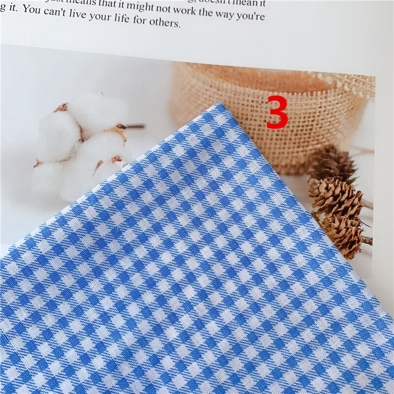 Tela de algodón azul de 150x50cm de medio metro de ancho, Telas para coser Telas para Patchwork, tela para muñeca Tilda, Material decorativo de paño artesanal: NO3