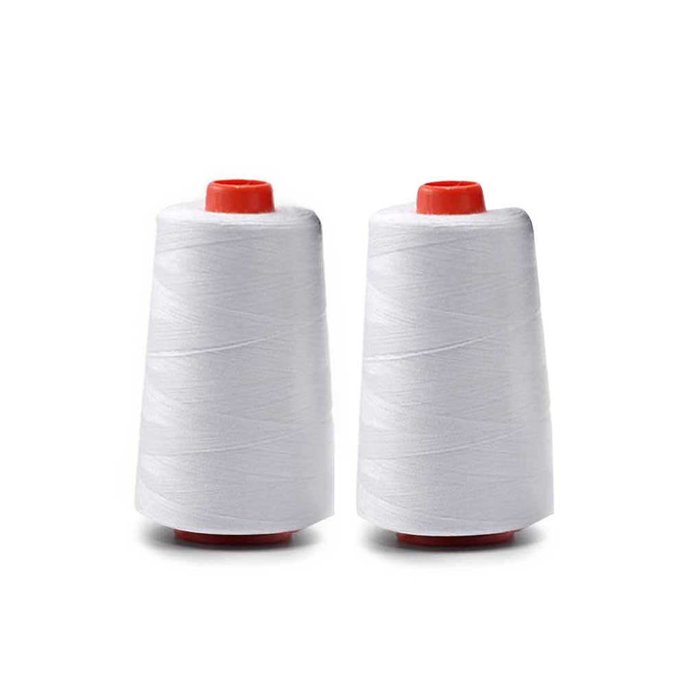 3PCS 3000 Yards Length Sewing Overlock Thread 40S/2 Threads Polyester White Spool Sew Accessories Parts Handmake DIY Cloth