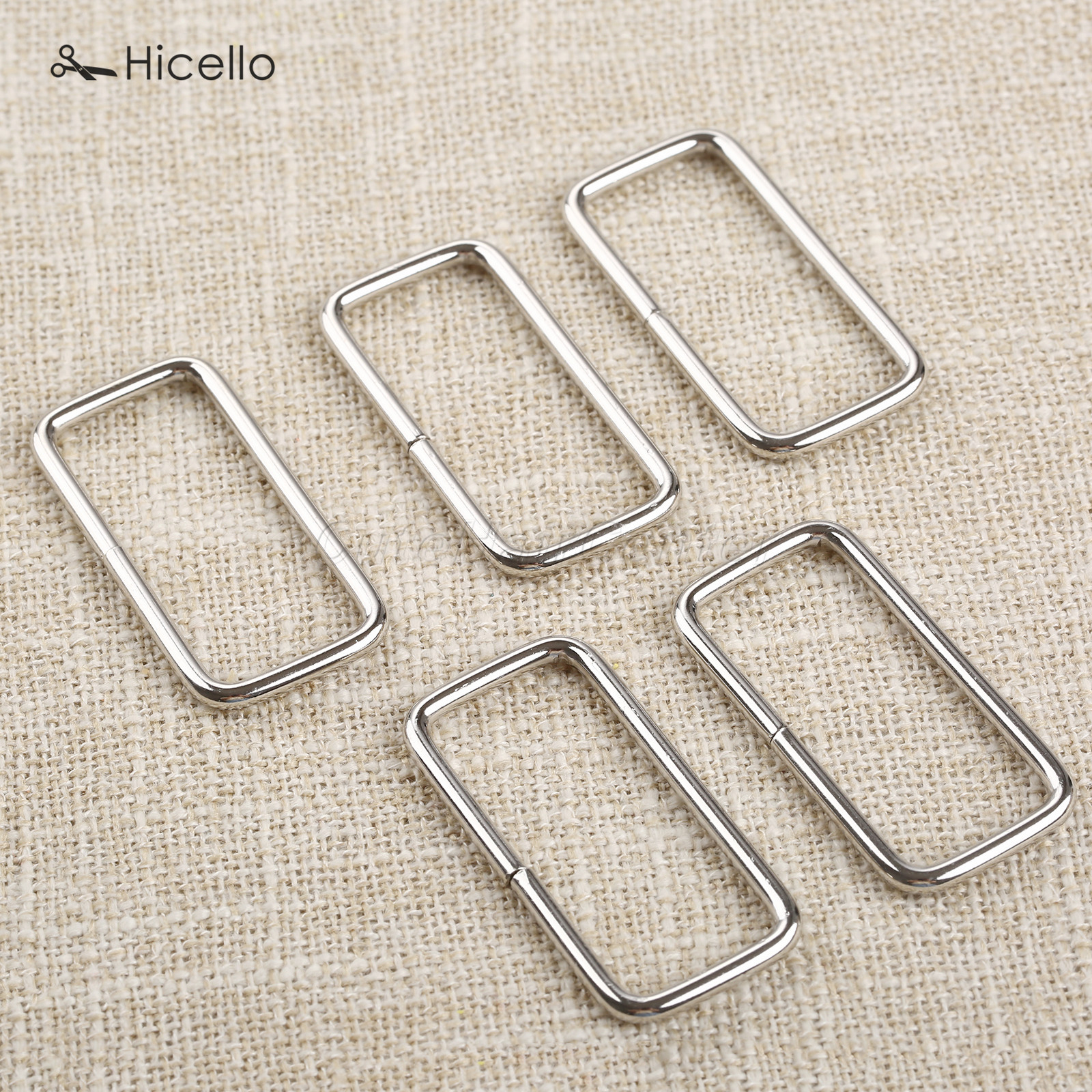 20Pcs/lot Metal square ring buckles Garment Belt DIY Needlework Luggage Sewing handmade Bag purse buttons Bronze Silver Hicello: Silver 38cm 12cm