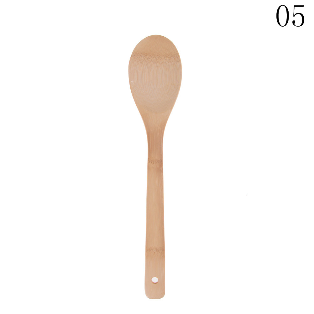 1pc Bamboo Utensil Kitchen Wooden Cooking Tools Bamboo Wood Kitchen Spoon Spatula Mixing Healthy: 5