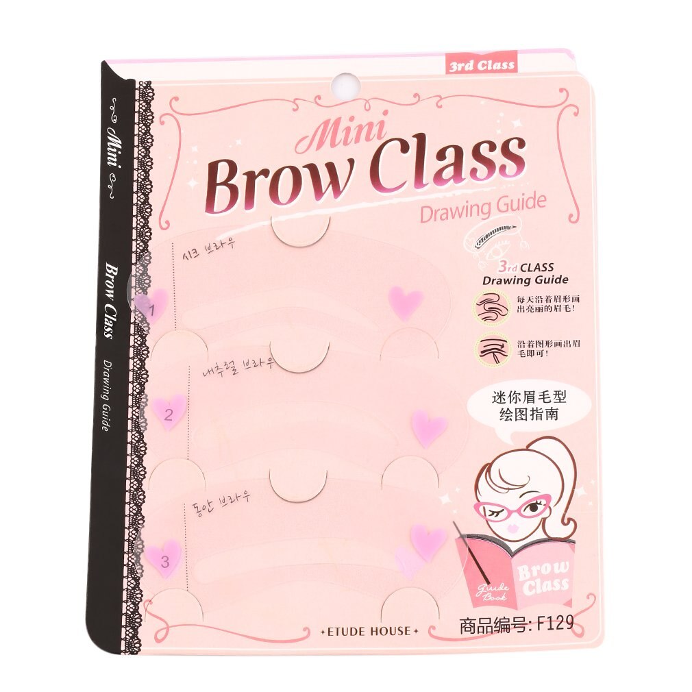 3 Styles Brow Shaping Guide Template Eyebrow Drawing Card Make-Up Stencil Top