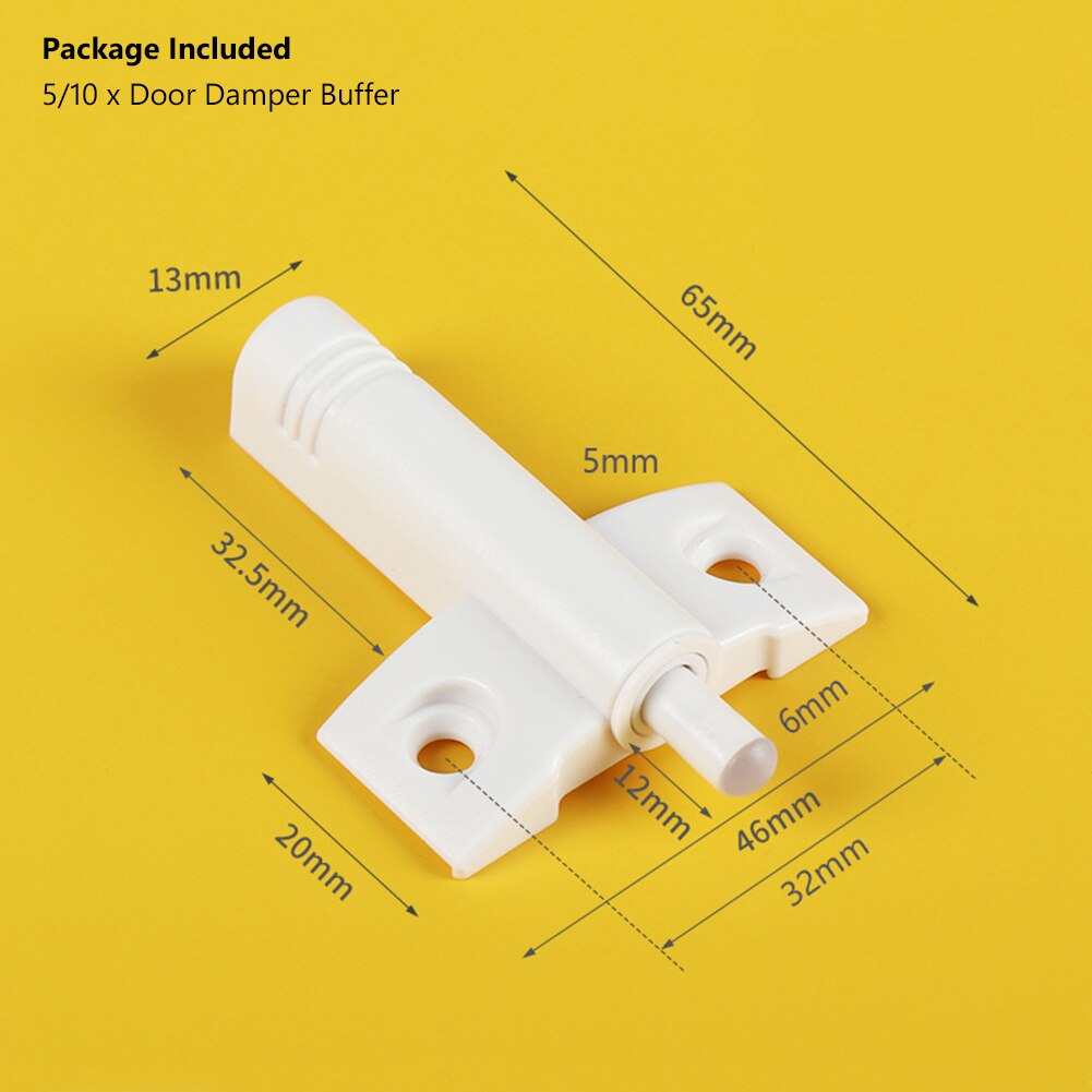 5 Sets Kitchen Cabinet Door Drawer Soft Quiet Close Closer Damper Buffers Noise Reduce + Screws Door Stops Hardware
