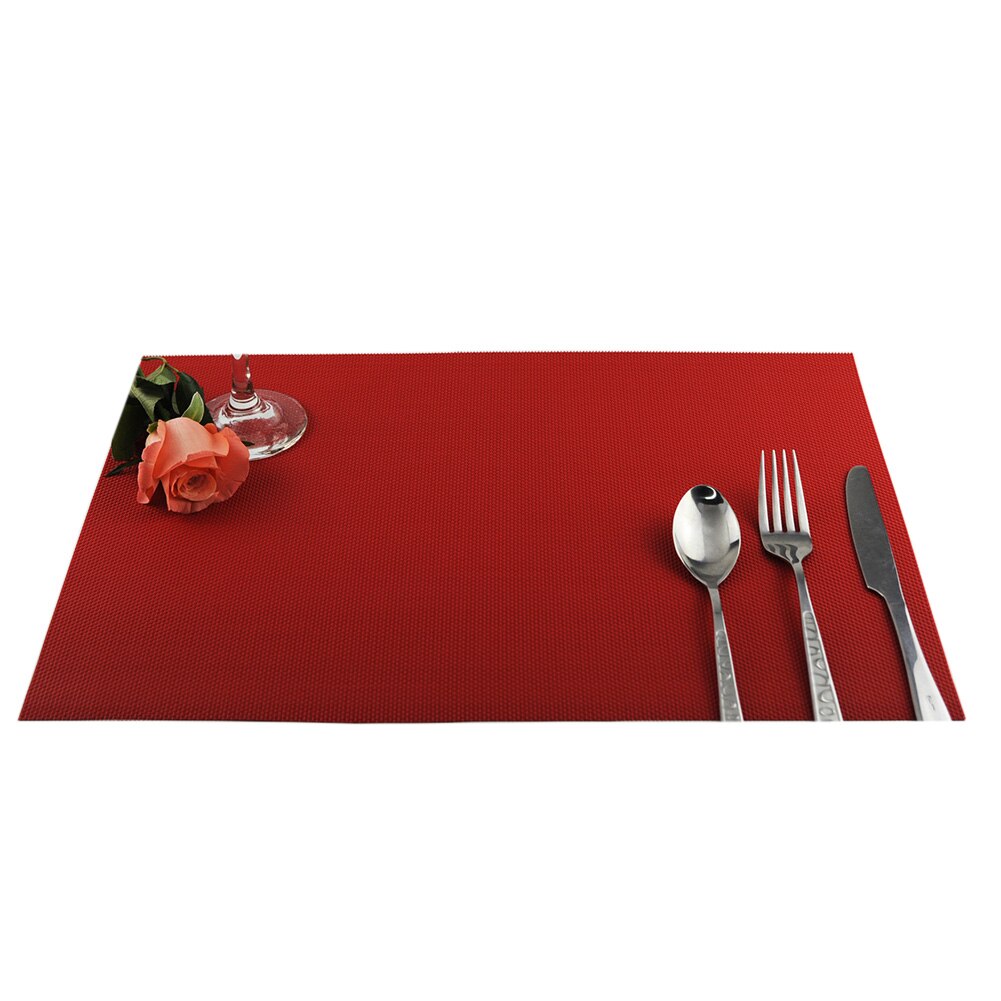 Tapete aislante para mesa de PVC lavable, salvamanteles antideslizante, Occidental: Rojo