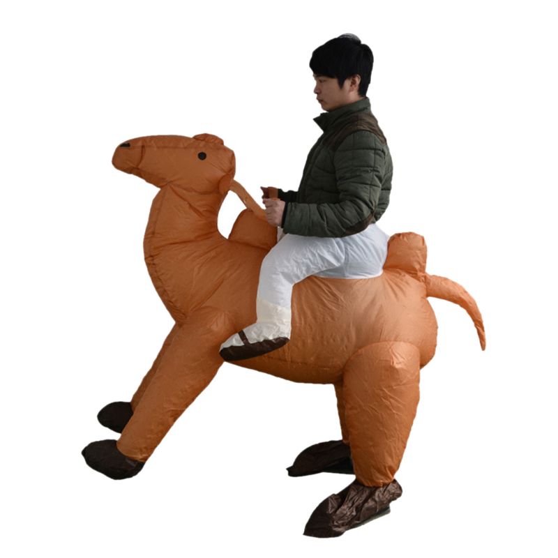 Camel Inflatable Suits Performance Costume Blow Up Outfit Adult Party Clothes Halloween Party Dress
