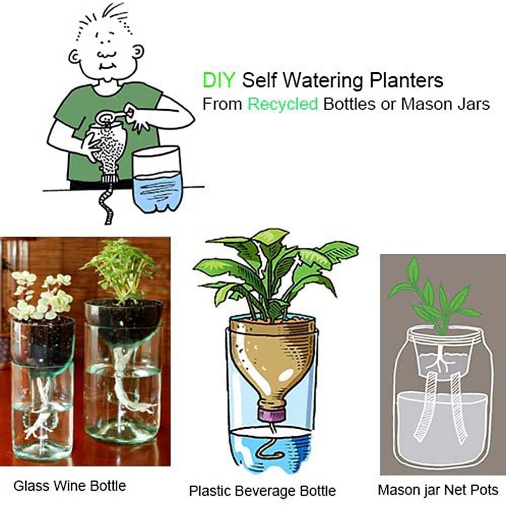 Cuerda de riego automático para Bonsai, cuerda de irrigación automática para plantas, 50cm, herramienta de riego automática DIY, cuerda para herramientas de jardín