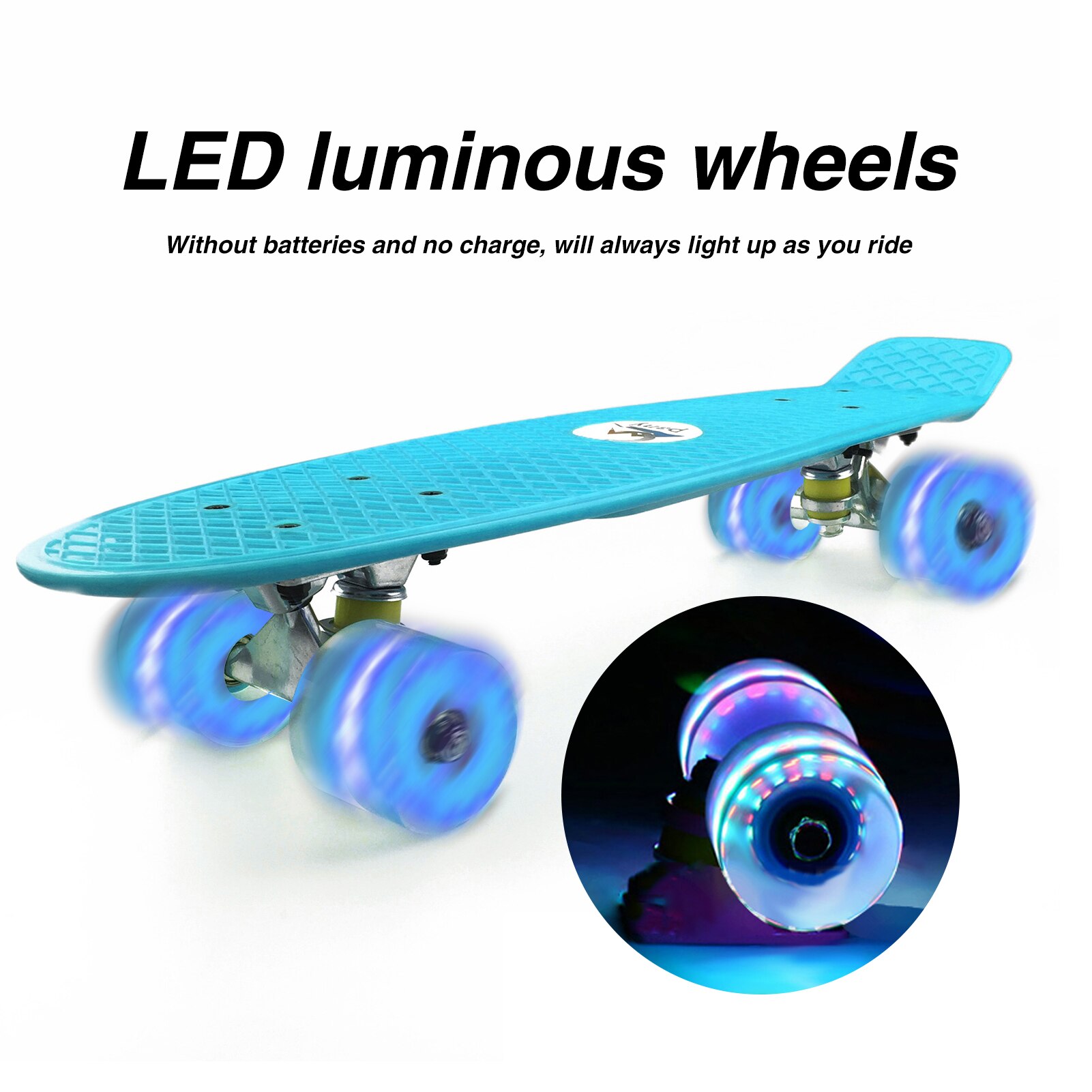 22 &#39;&#39;Skateboard mit Farbige LED Räder Blinkende Räder Skateboard Für freundlicher Jungen und Mädchen
