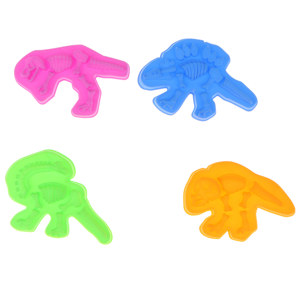 Zestaw 4 plastikowych szkielet dinozaura piasek formy plaża piasek Box zabawka dla dzieci zabawa