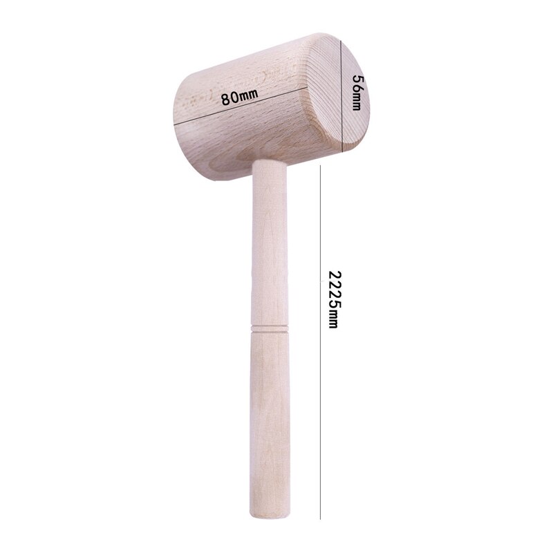 MAZO PARA tallado de madera de haya, martillo perforador para artesanía de cuero, madera de haya bien equilibrada, para carpintería, 225mm