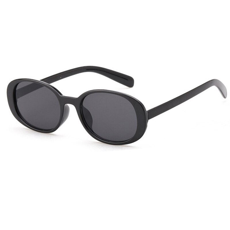 OEC-gafas De Sol con montura pequeña CPO para mujer, lentes ovalados, Estilo Vintage, a la , con UV400, O617: C1 Black-Black