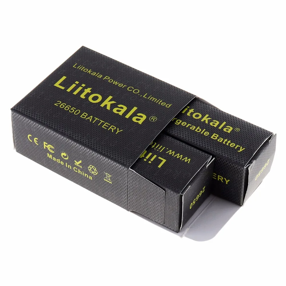 LiitoKala Lii-50A puntiagudo 3,7 V 26650 5000mA baterías recargables descargador 26650-50A 20A batería de alimentación para linterna herramientas electrónicas