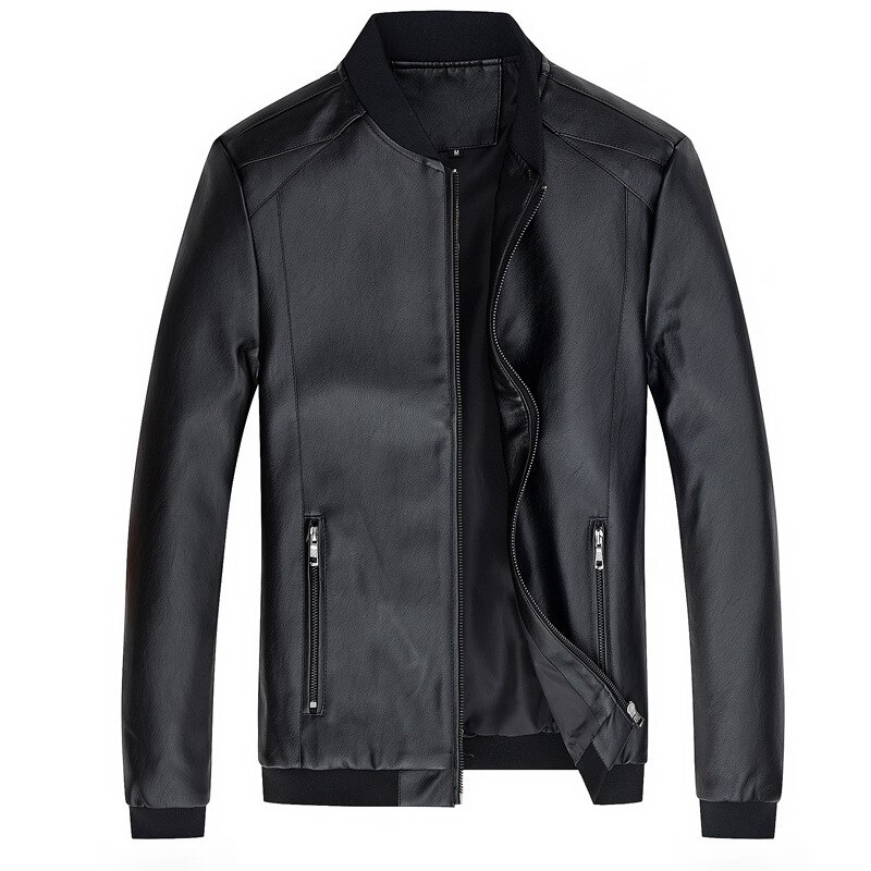 Veste En Similicuir Homme - Blouson Moto, Doublure Chaude, Style Aviateur - 9
