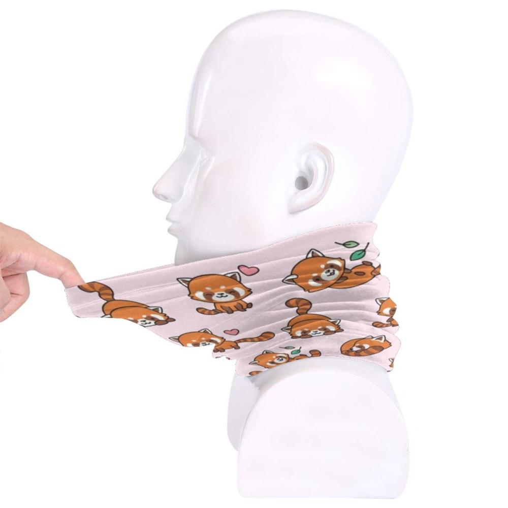 Red Panda Pattern 3D Bandana Face Neck Warmer Soft Fleece Mask Sport Scarf Red Panda Mom Red Panda Dad Red Panda Red Panda