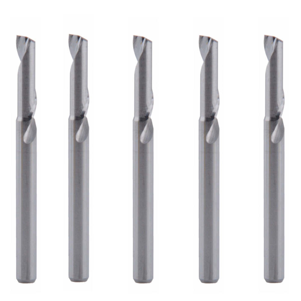 5 Pcs 3.175x12mm Single Fluit frezen voor Aluminium CNC Gereedschap Vhm, aluminium composiet panelen