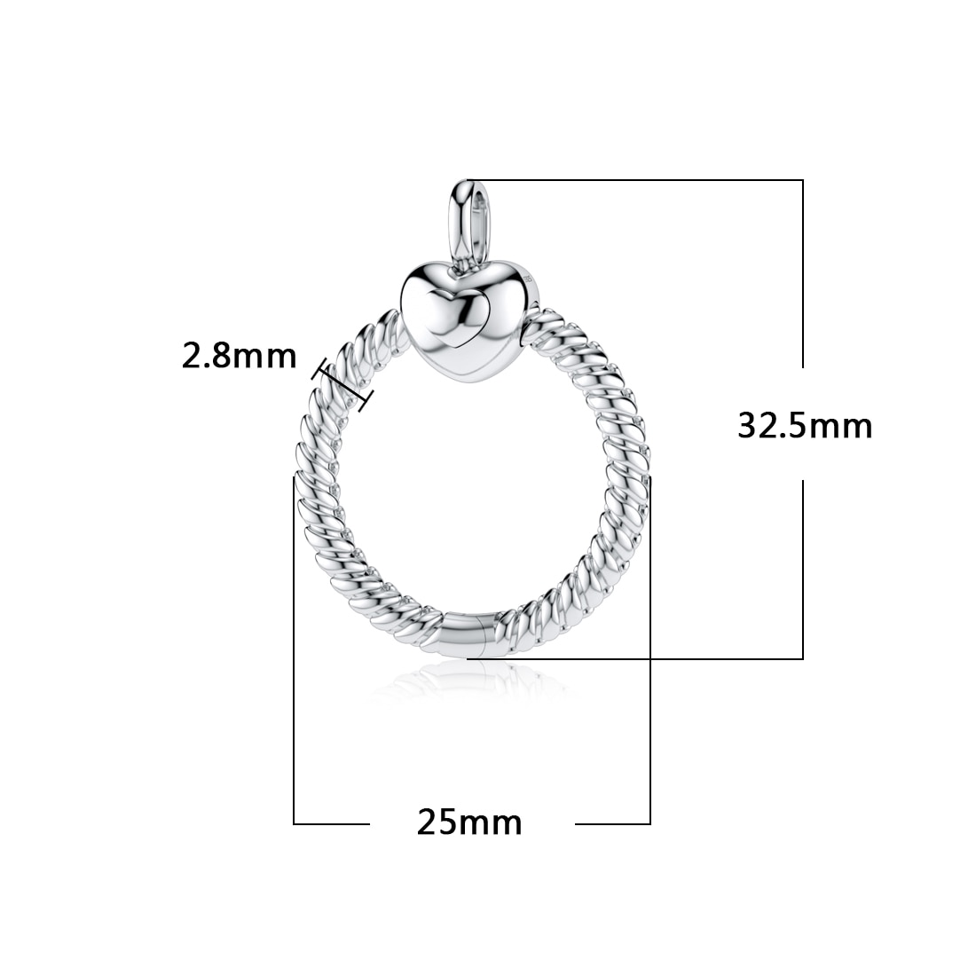 Jiayiqi 925 Sterling Silber Kleine O Halskette Anhänger Reize passen Frauen Reize Silber 925 Halsketten DIY Schmuck
