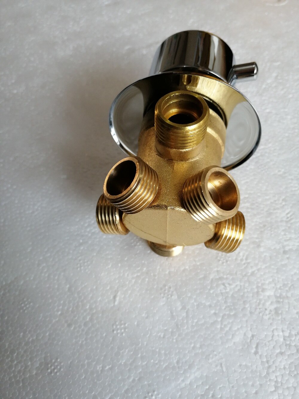 MTTUZK badrandcombinaties 2/3/4/5 Manieren water outlet messing douche tap schroef of intubatie split douchecabine douche mengkranen