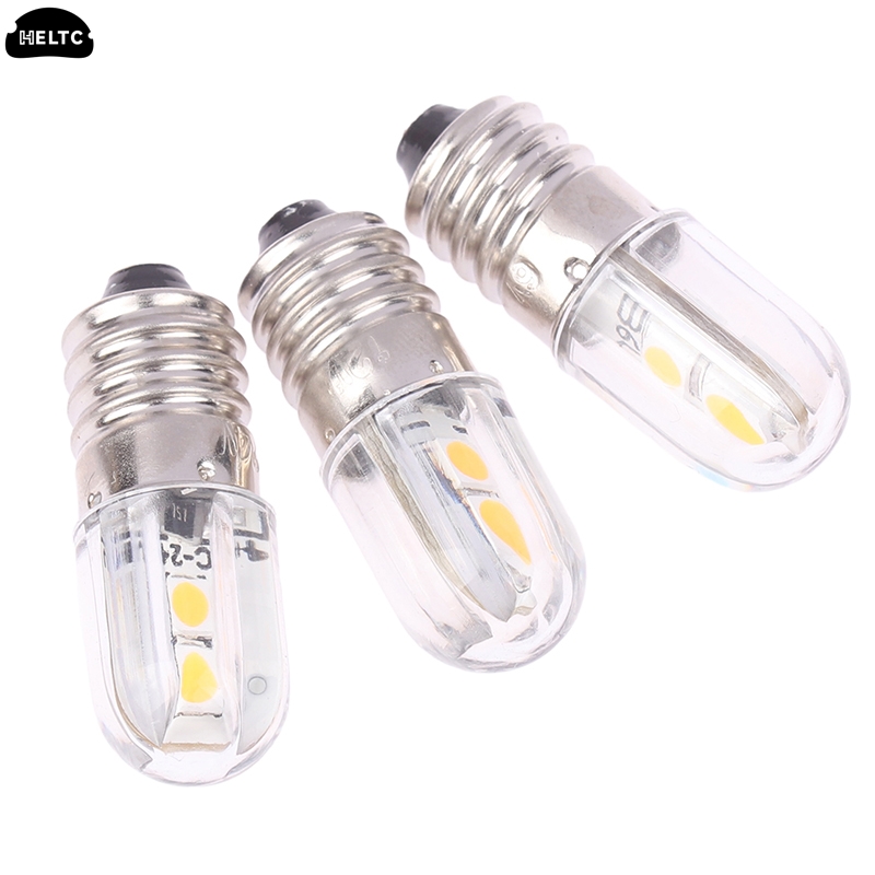Varm hvid  e10 led-pære 6/12/24v opgraderingspærer 4 led-lamper erstatning for lommelygte blinklyspære forlygte motorcykel led-pære