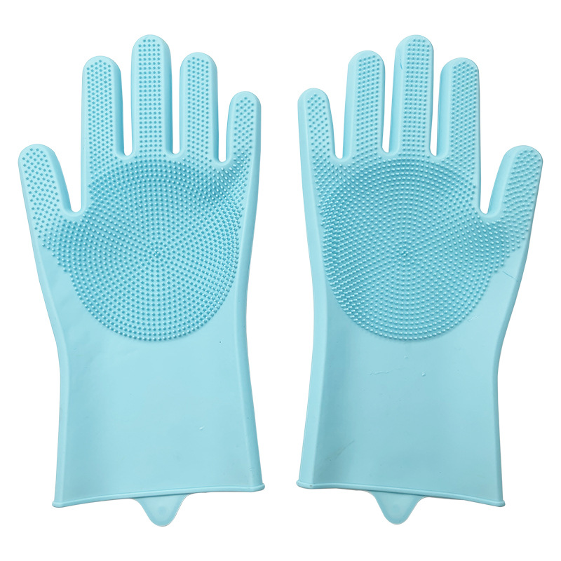Hund Handschuh Pinsel Hund Massage Dusche Handschuhe Haustier Haar Entferner Hundesalon Handschuh für Hunde Reinigung Pinsel Hunde Baden Dusche handschuhe: Blau