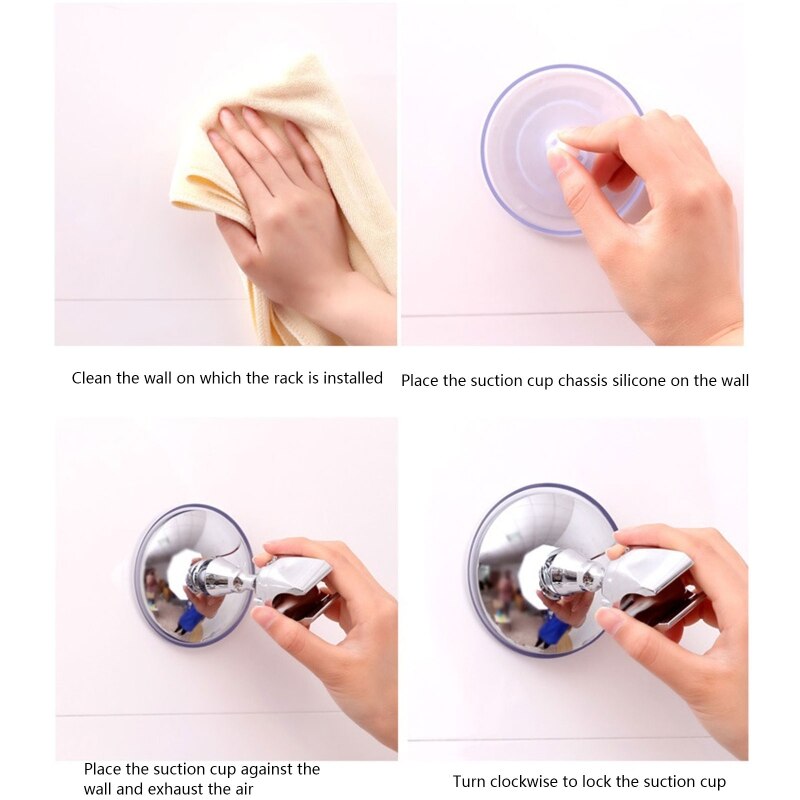 Handheld Shower Head Fixture Bracket Suction Cup Holder Universal Adjustable