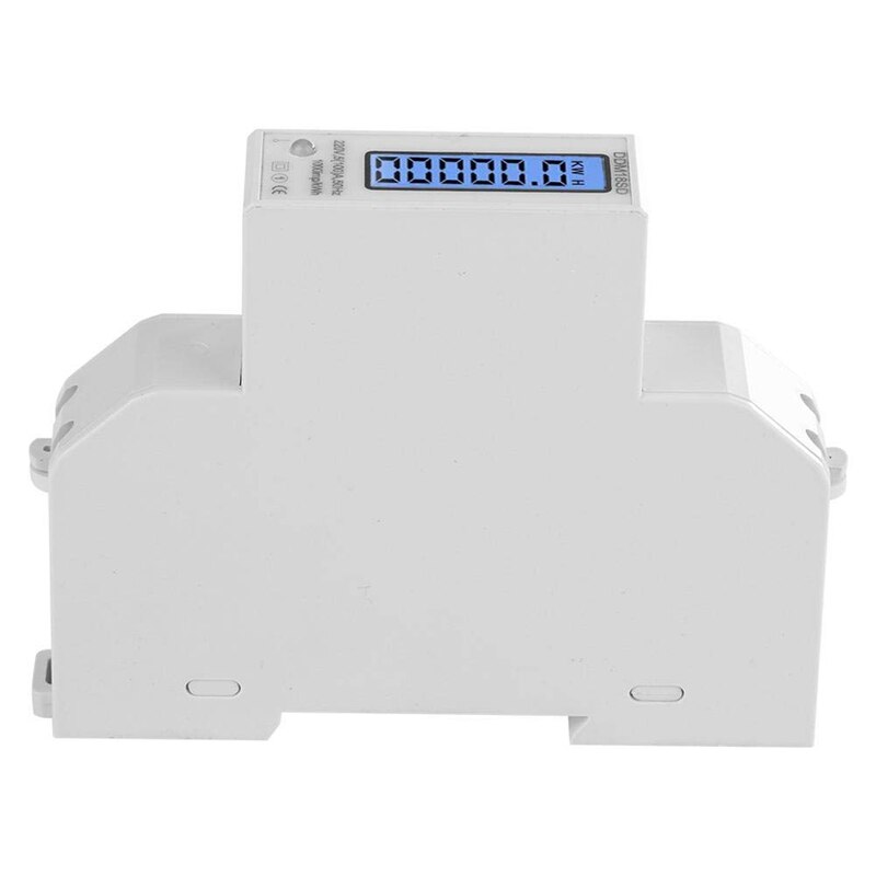 5-100a 220v energimåler enfaset  rs485 modbus-protokol lcd-baggrundsbelyst skærm din-skinne watt meter energimåler