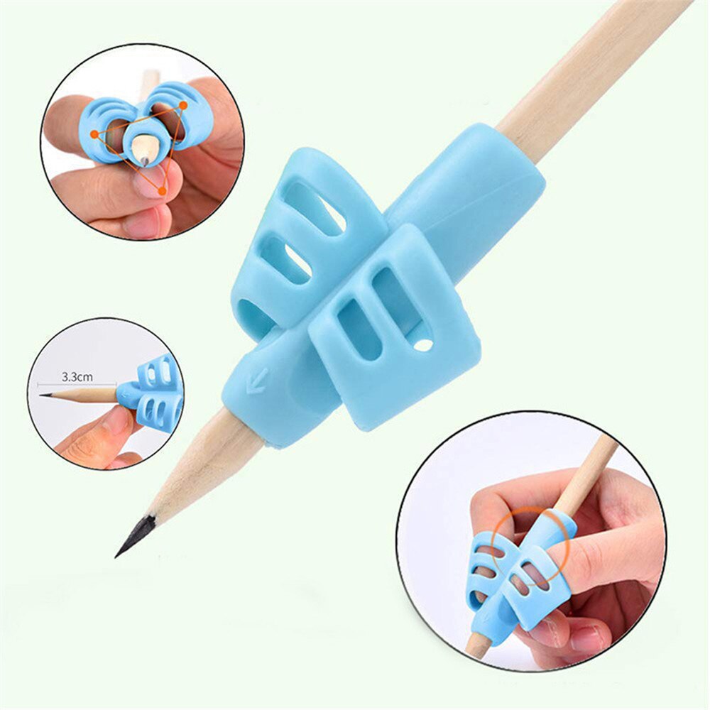 3pcs/set Silicone Pen Grips Hand Writing Aid Tool Pen Grip Posture Correction Tool Students Kids Writing Control Tool